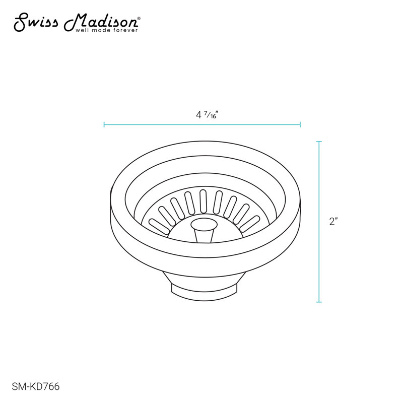 Drain Swiss Madison 4.5, Satin