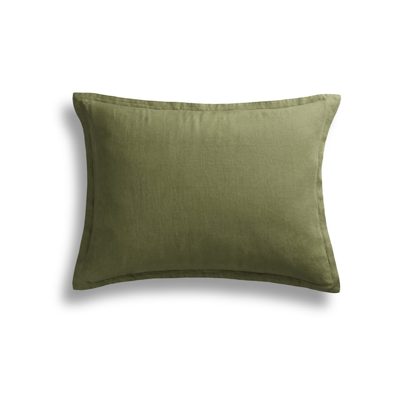 Stone Washed Duvet Cover, Queen Duvet Cover + 2 Queen Shams, Loden Green