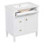 Meuble-lavabo de salle de bain de 76 cm (30 po) avec lavabo, tiroir rabattable et 2 tiroirs, blanc-282466733-282466735