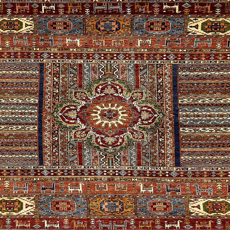 Tapis abstrait moderne 521, Carré 4 pi