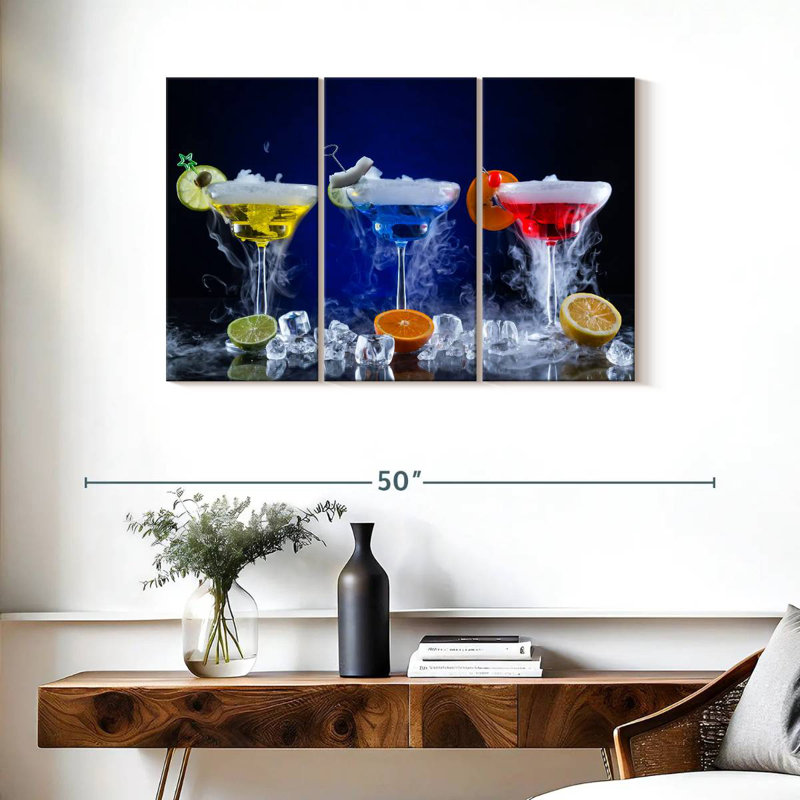 Yarlin Frosty Martini Cocktail, H 24 po x l 38 po