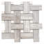 Carreau de mosaïque en porcelaine polie 13 po x 13 po Stately Basketweave-72531486