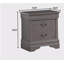 1pc Table de chevet grise Louis Philippe-1231551426
