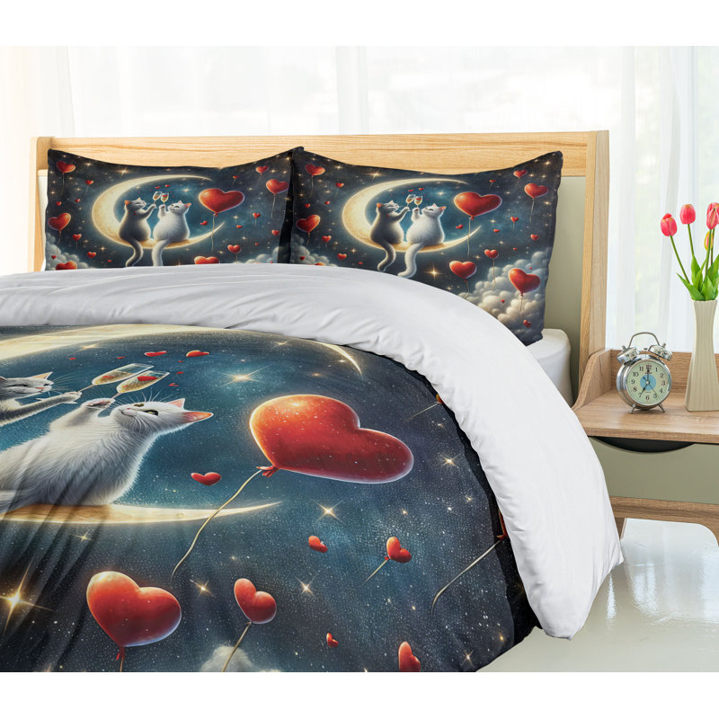Cat Duvet Cover, King Duvet Cover + 2 Standard Shams