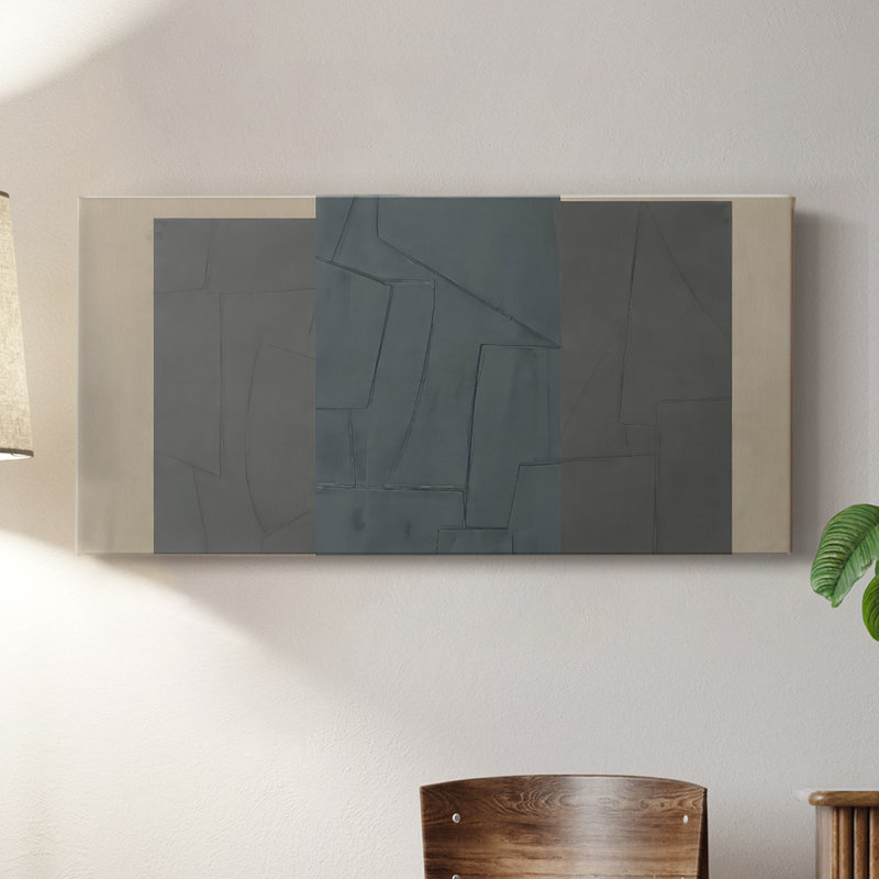 Soft Slate II - Toile tendue avec châssis - Prêt à accrocher, H 16 po x l 32 po