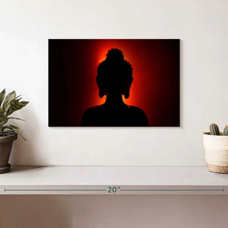 Silhouette de Bouddha Leisha, H 8 po x l 12 po