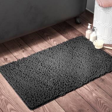 Subrtex Chenille Bathroom Rugs Soft Non-Slip Super Water Absorbing Shower Mats, 16 inchx24 inch, Taupe Brown, Size: 16 inch x 24 inch