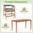  5PCS Patio Dining Set Solid Wood Furniture w/ Rattan Backrest & Seat Cushions