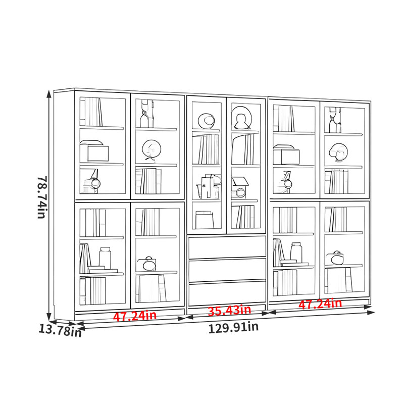 Chanelle, H 78,74 po x l 129,91 po x P 13,78 po
