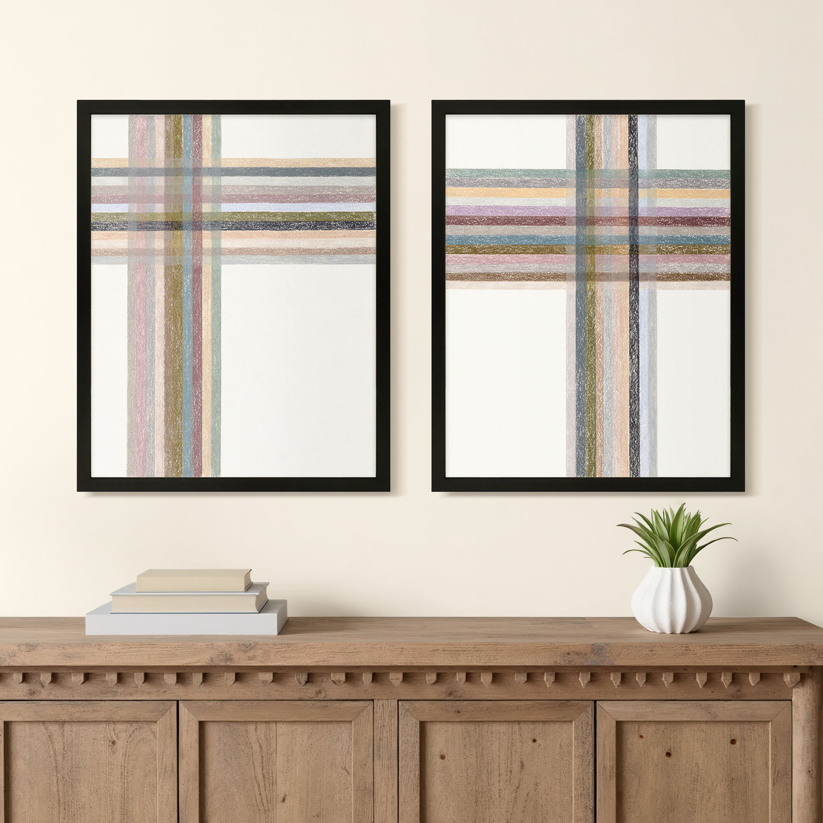 Lagos "Intersections Vertical" Print, Black Framed, 20" W x 25" H