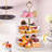 2Pcs 3 Tier Plastic Cake Display Stand Dessert Serving Tray Stand Square