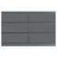 Swidbert 6 Drawer Wide 3+3 Chest Of Drawers - Matt Dark Grey
