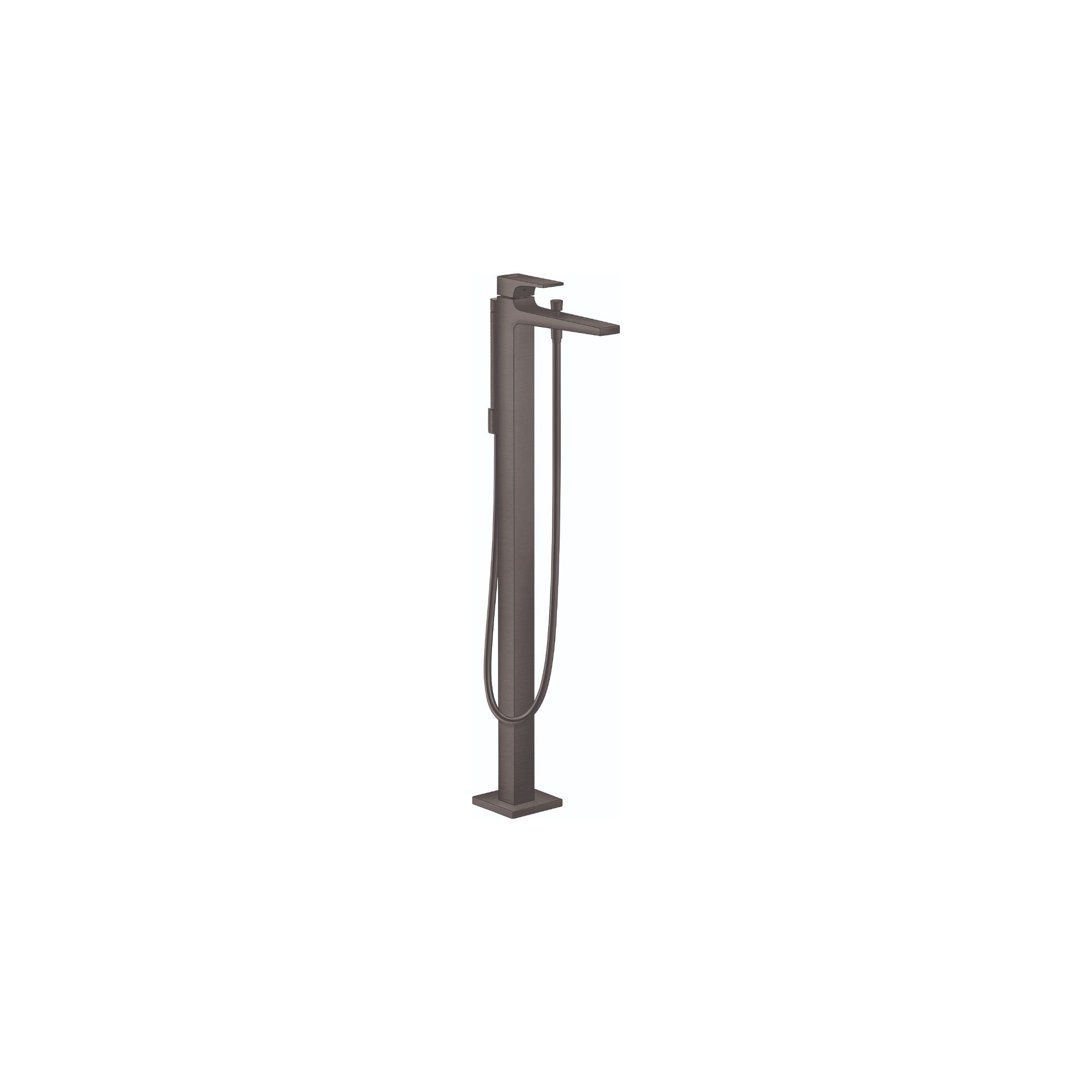 Metropol Freestanding Tub Filler Trim with Lever Handle and 1.75 GPM Handshower Trim Set Only, Brushed Black Chrome
