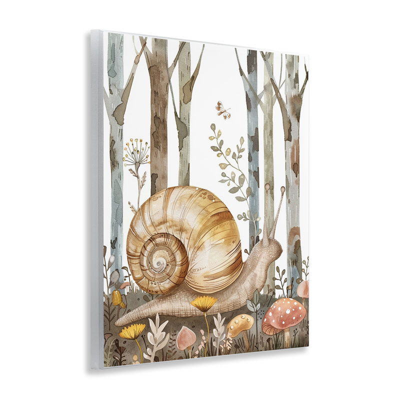  "Woodland Snail Nature", art mural sur bois par LSR Design Studio