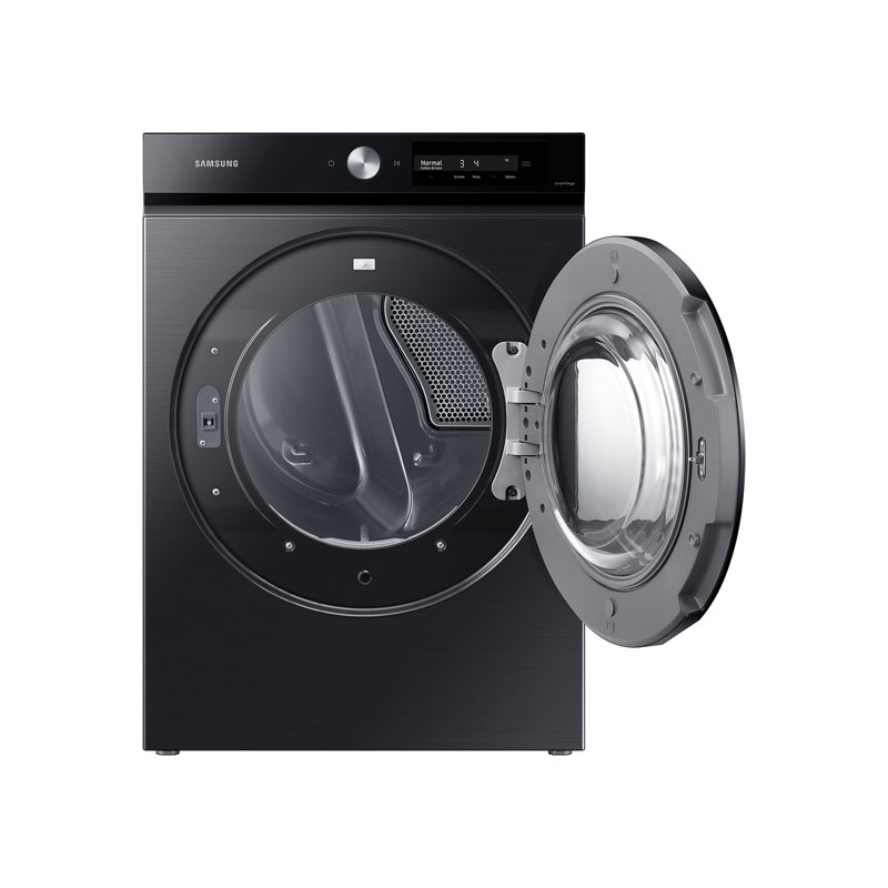 Bespoke Samsung 7,5 pi³ Pi. Sécheuse électrique empilable haute efficacité avec séchage à la vapeur, Noir métallique