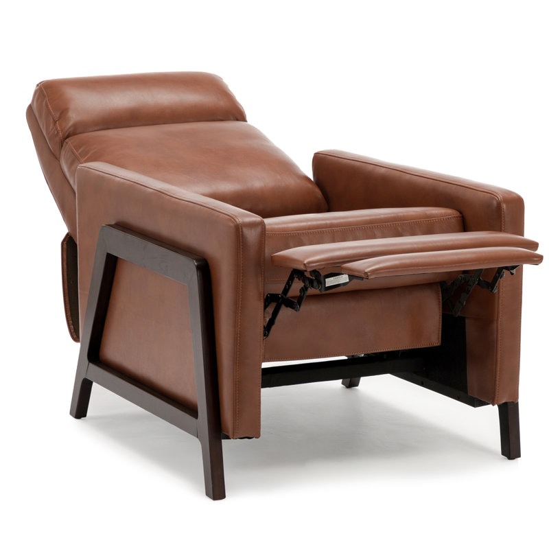 Fauteuil inclinable Johnny, Similicuir caramel performance