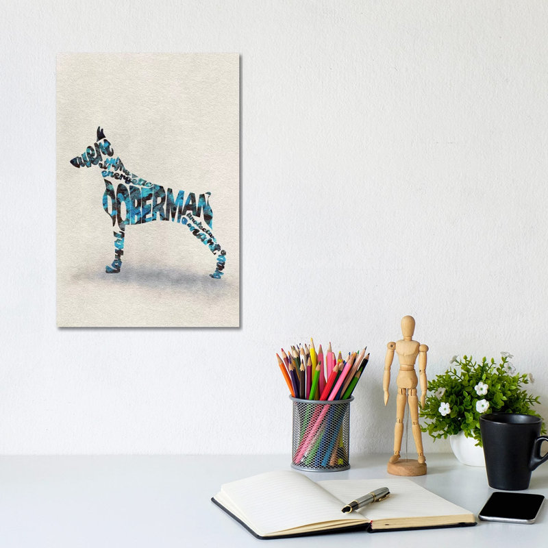 Doberman by Ayse Deniz Akerman - Wrapped Canvas Print, 20.32 cm H x 30.48 cm W