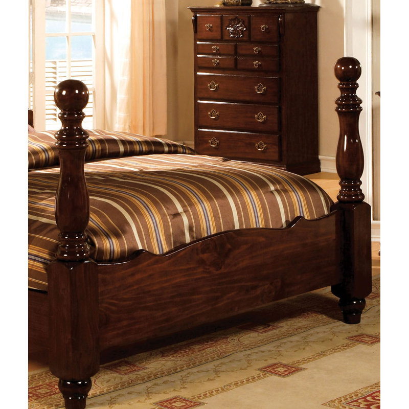 Kozo Solid Wood Four Poster Bed, King