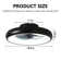  Flush Mount Ceiling Fan With Remote And Light, Black, Bladeless Ceiling Fan