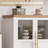 Sideboard Buffet Cabinet with 2 Glass Doors, 29" Buffet Cabinet with Storage, Modern Farmhouse Storage Cabinet Table for Kitchen Dining Room, Living Room-1359992200