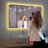 Wall Mounted Bathroom Vanity Mirror with LED Lights, Frameless Modern Bathroom Wall Mirror with Dimmable Lighting and Defogger-1163771449