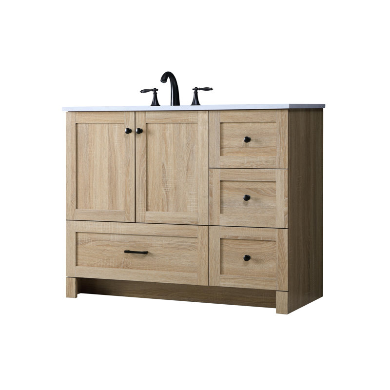 Ensemble de meuble-lavabo simple 42 po Soma, Bois de manguier