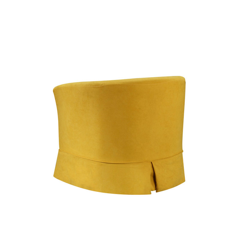Chaise de 28 po jaune, dossier de siège H de 9,5 po, chaise à jupe tissée avec hauteur et coussin moelleux