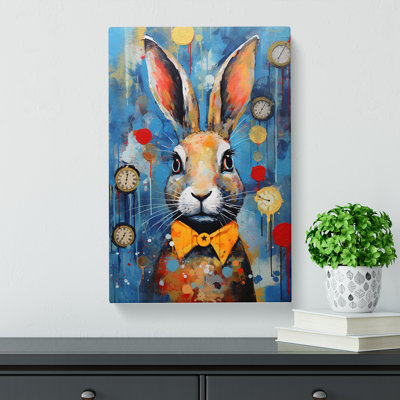 Rabbit Impressionism Art No.3 - Wrapped Canvas