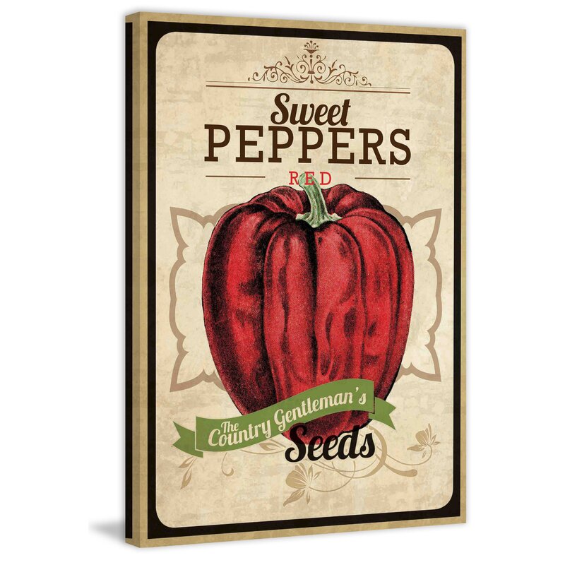 Marmont Hill Seed Packet Pepper On Canvas Advertisements | Wayfair