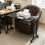 Table de lit avec roulettes, bureau pour lit d'hôpital à hauteur et longueur réglables, support pour ordinateur portable à pieds en métal robuste pour utilisation adulte, canapé polyvalent et table inclinable