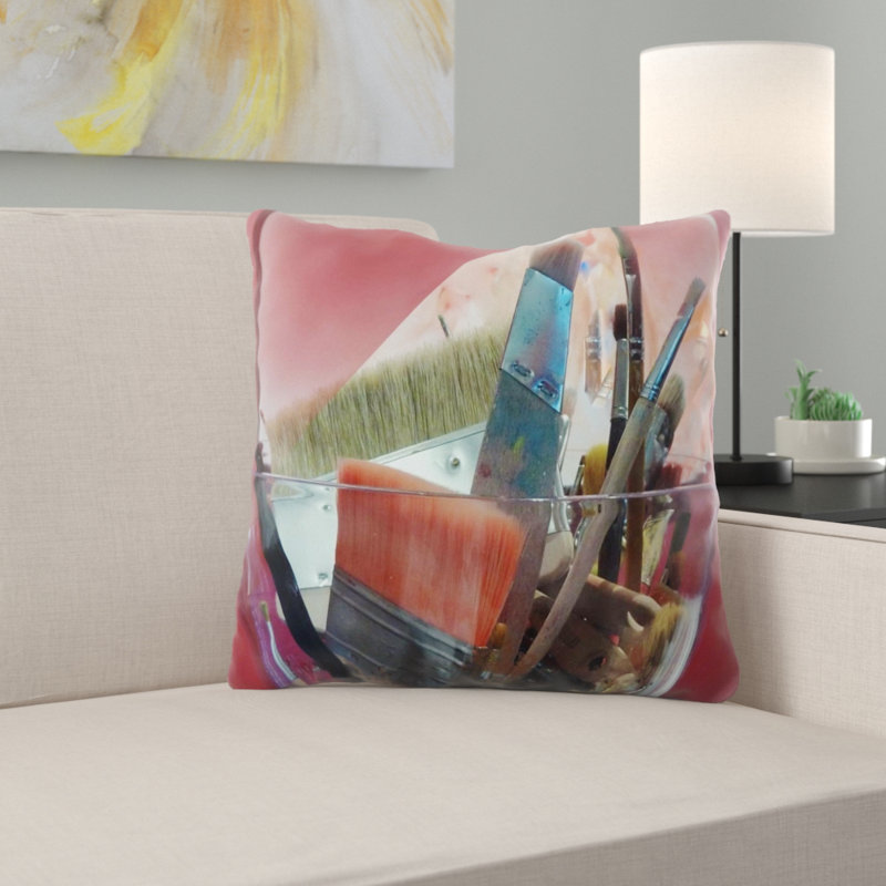 Floral Outdoor Reversible Throw Pillow, Microsuede, Indoor