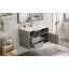 Meuble-lavabo mural 36 po, rangement flottant avec 2 tiroirs, tiroir basculant, lavabo en céramique, design moderne