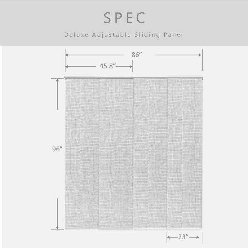 Semi Sheer Vertical Blind, Light Grey