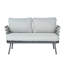Causeuse et table en acier Mariano, gris-411574050-411574049