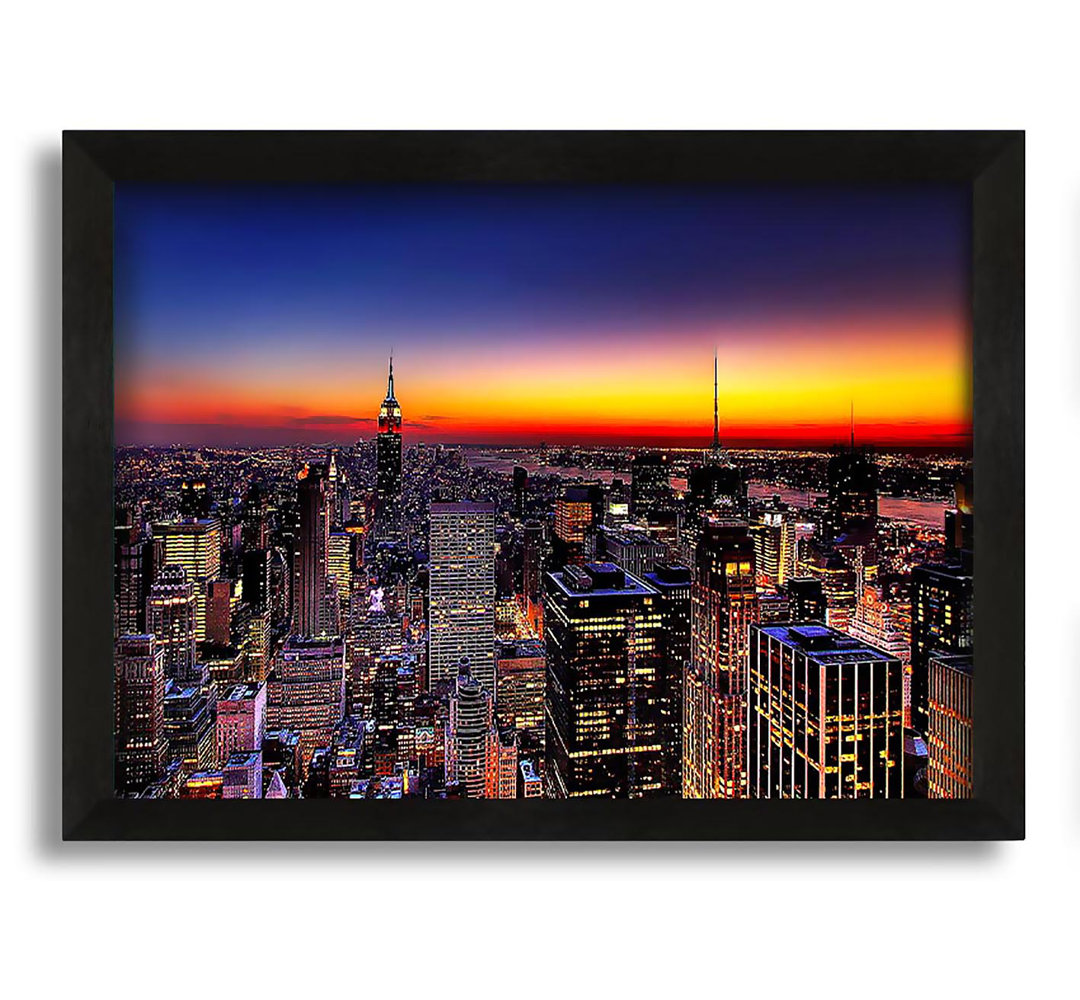 Gerahmtes Leinwandbild New York Sundown