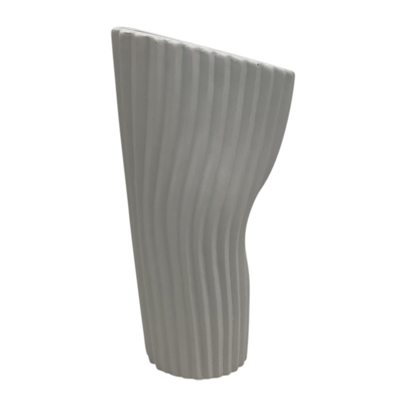 Koussi Handmade Stoneware Table Vase, 12" H x 6" W x 6" D