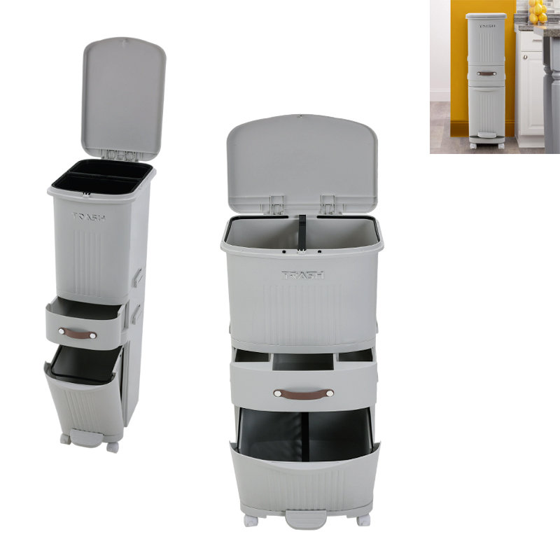 45 Litre Step-On/Hand Press Tresh Can