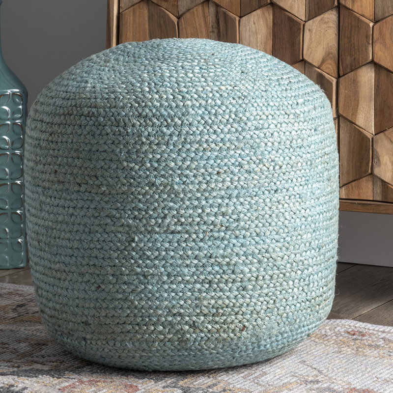 Mablethorpe Upholstered Pouf, Green