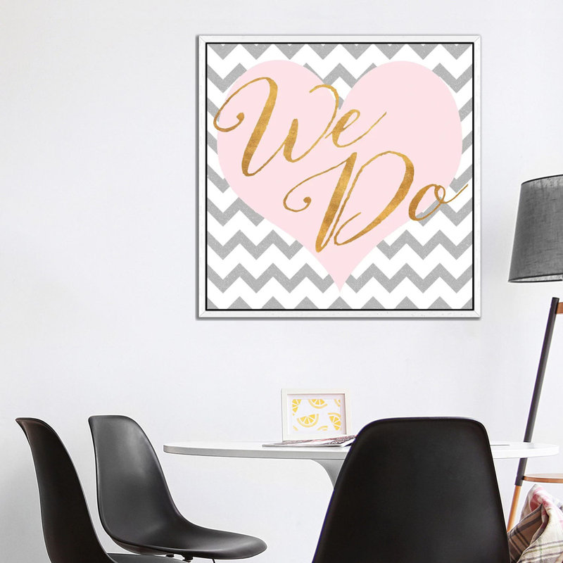 We Do by Sd Graphics Studio - Print on Canvas, White Framed Canvas, 45.72 cm H x 45.72 cm W