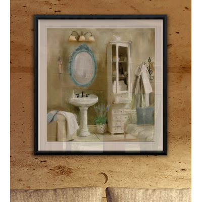French Sink - Matted and Framed Under Acrylic Glass, Large Living Room Wall Art