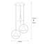 Luminaire suspendu conique à 3 lumières Excalibur