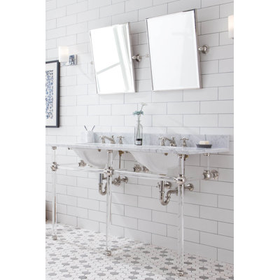 Meuble-lavabo de salle de bain ovale en marbre avec robinet et trop-plein Aaliyah