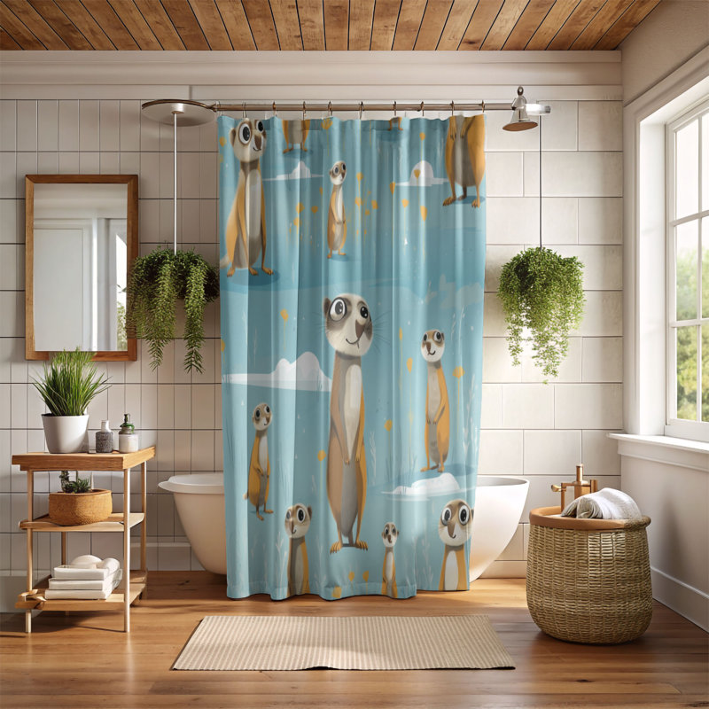 Rideau de douche Mekerat Tots - Premium, L 71 po x L 74 po