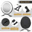 Miroir de meuble-lavabo rond 16 po à 3 lumières à intensité variable Wrought Studio ™-1778954136