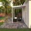 Auvent de patio en pente blanc-24737628