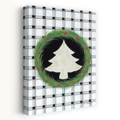 Stitched Tree Contemporary Christmas Tree Art