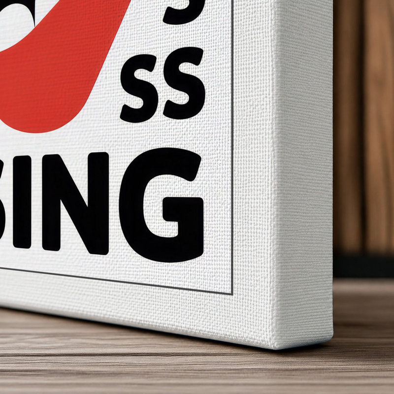 Endless Hissing Typography - Wrapped Canvas, 24x16 - 61.0 x 40.6 cm, White Border