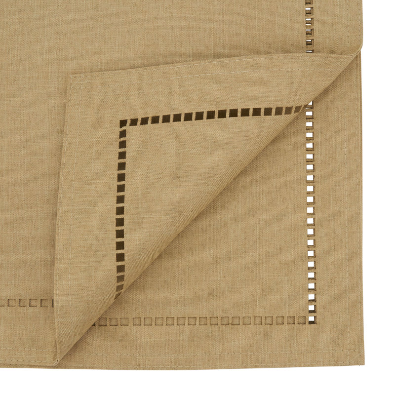 Neith Polyester Rectangle Table Runner, 54" x 14", Natural
