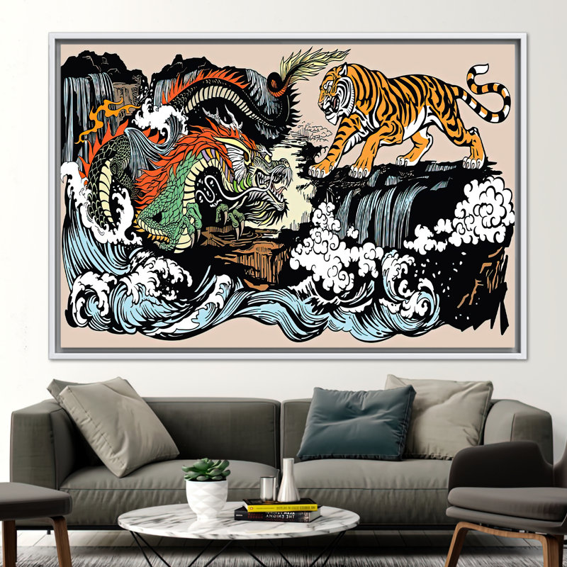 Print on Canvas, 80 cm H x 110 cm W, White Floater Framed