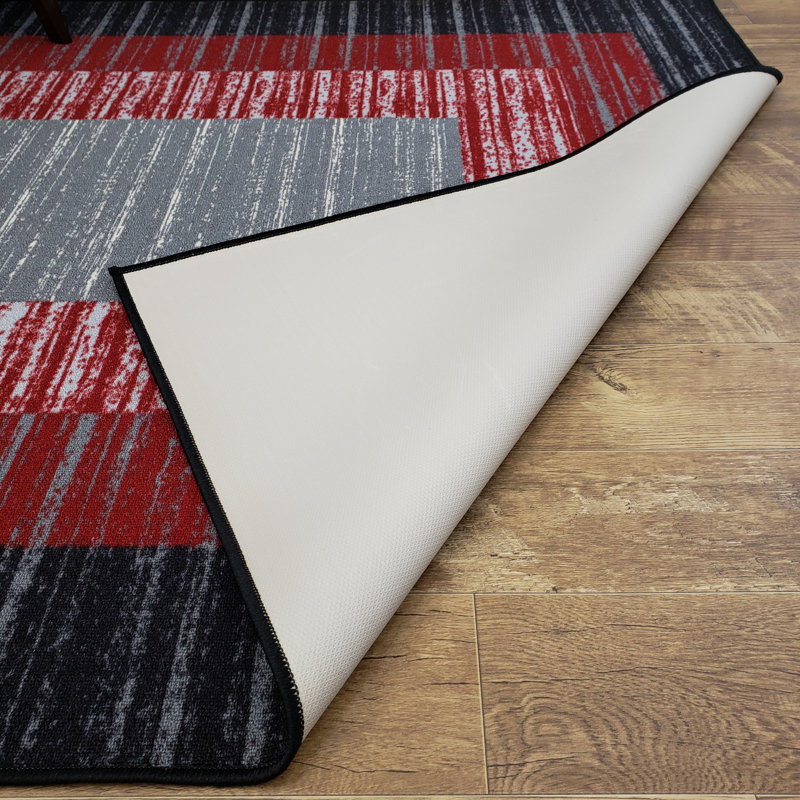 Zlatkus Striped Indoor Rug, Rectangle 3'3" x 5'